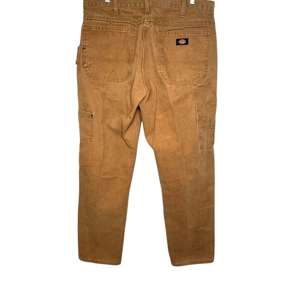 Dickies Relaxed Fit Sanded Duck Carpenter Pants Men's 34x32 DU336 Brown Cotton - Picture 2 of 12